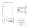 16mm Rebate Replacement Hinge for Basta/Grady's Joinery Doors - Black - 2