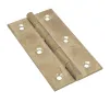 76mm x 41mm Solid Drawn Brass Butt Hinge, Self Colour - 2