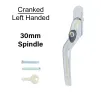 30mm Cranked Espag Window handle Polished Chrome - Left Handed - 1