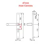 Hoppe London Handles 47mm Centres - Black Aluminium - 2