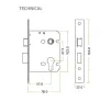 3" Euro Profile Contract Sashlock 47.5mm Centres - 3
