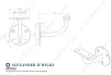 82mm Heavyweight Handrail Bracket - Antique Brass - 2