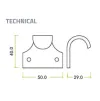 Architectural Sash Lift - Polished Chrome - 2