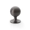 38mm Alexander and Wilks Caesar Cupboard Knob on Round Rose - Dark Bronze PVD - 1