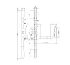 Iseo Vertical Panic Bar Kit, Red Bar. - 2