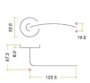 Arched Lever on Rose Door Handles Stainless Steel - 2