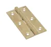 64mm x 35mm Solid Drawn Brass Butt Hinge, Self Colour - 2