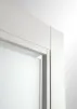 1 Panel White Primed Stepped Shaker Style Door Lined - Glazed Frosted (Clear Border) - 2