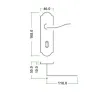 Torino Lever on plate Door Handles Polished Brass - WC - 2