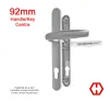Hoppe Atlanta 3-Hole Aluminium-Silver Handles 92mm PZ - 1