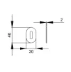 Round Keyhole Escutcheon to suit Karcher Mini Rose Handles - Polaris White - 2
