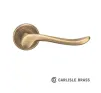 Serozzetta Verdun Lever on Round Rose - Antique Brass - 1
