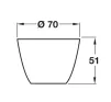 Furniture Foot, Height 51mm, Plastic - &Oslash; 70mm - 2