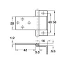 Flush Hinge, Cranked, Non Mortice, Steel - Electro brassed - 3