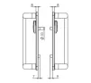 Trinity Patio Door Handles 92mm Lock Hole Centres - 3
