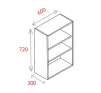 600mm Wall Unit - Natural Grey - 1