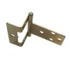 Flush Hinge, Cranked, Non Mortice, Steel - Electro brassed - 2