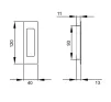 Karcher Sliding Door Handle 120 x 41 x 12mm - Satin Brass - 2