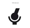 &Oslash; 40mm Base Leveller, with Ball Joint and M8 x 22mm - Base height 10mm - 2