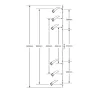Retro Fit Espag Rod 13mm Faceplate - 25mm Backset - 2