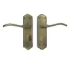 Torino Lever on plate Door Handles Antique Bronze - WC - 1