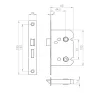 64mm (2 &frac12;") Residential Bathroom Lock - Electro Brass - 2