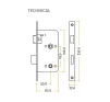 Vier **CASE ONLY** Din Bathroom PZ78 - 55mm Backset - 2
