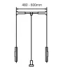 480-600mm - Adjustable Wardrobe Rail - 12kg Max - 3