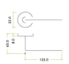 Curved Lever on Rose Door Handles - SSS - 2