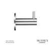Wall Mounted Hook with Rose - Satin Stainless Steel - 1