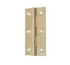 64mm x 35mm Solid Drawn Brass Butt Hinge, Self Colour - 1