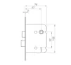 EuroSpec 76mm Antique Brass Sashlock - 2