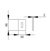 Square Keyhole Escutcheon to suit Karcher Mini Rose Handles - Cosmos Black - 2
