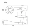 Amalfi Lever on Rose Door Handles Fortessa - 2