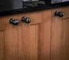 38mm Alexander and Wilks Caesar Cupboard Knob on Round Rose - Dark Bronze PVD - 2