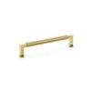 Alexander and Wilks Camille Knurled Cabinet Pull Handle - Satin Brass PVD - 1
