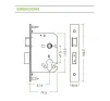 3" Euro Profile Architectural Sashlock 47.5mm Centres - 2