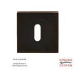 Square Karcher Keyhole Escutcheon Oil Rubbed Bronze