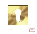 Square Karcher Euro Profile Escutcheon Satin Brass
