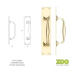300 x 60mm Solid Brass Cast Pull Handle Polished Brass