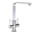 Flat Mixer Tap, Dual Lever, L-Spout, Abode Quantic