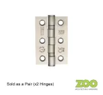 76 x 50mm Ball Bearing Hinge Stainless Steel Zoo Hardware
