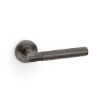 Alexander and Wilks Spitfire Reeded Lever on Round Rose - Dark Bronze PVD