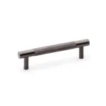 96mm Alexander and Wilks Brunel Knurled T-Bar Cupboard Pull Handle - Dark Bronze PVD