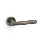 Alexander and Wilks Spitfire Knurled Lever on Round Rose - Dark Bronze PVD