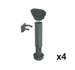 Plinth Foot Set, for 180mm Plinth Heights, Screw Fixing (Pack of 4)