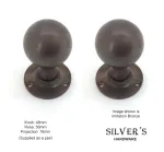 HAND FORGED SOLID Imitation Bronze Ball Mortice Knobs 48mm