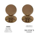 HAND FORGED SOLID Polished Bronze Ball Mortice Knobs 48mm