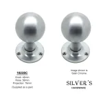 HAND FORGED SOLID Satin Chrome Ball Mortice Knobs 48mm