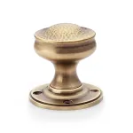 Alexander and Wilks Hammered Mortice Door Knob - Antique Brass